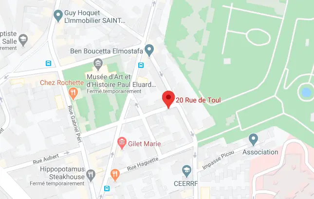 Carte 20 rue de Toul 93200 Saint-Denis